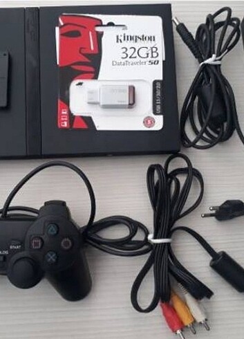 ORJİNAL SONY SLİM KASA 32gb 3500 OYUNLU USB Lİ FULL SET PS2 