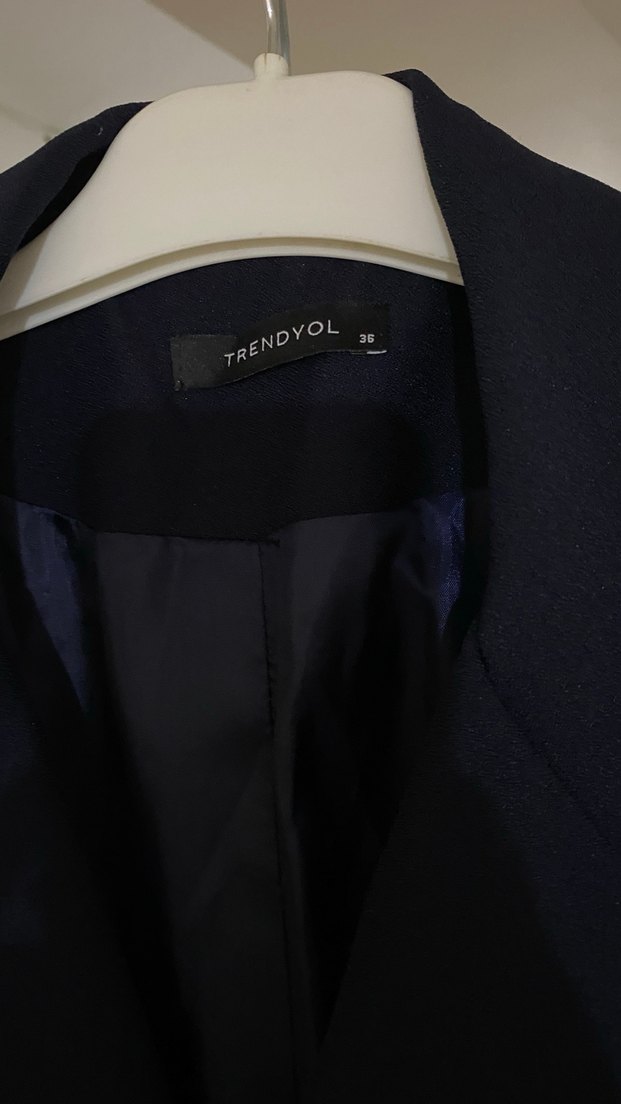 Klasik Kesim Lacivert Kadın Blazer Ceket - Görsel 2