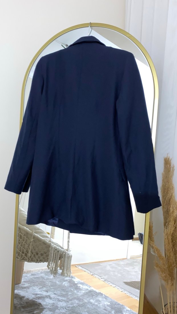 Klasik Kesim Lacivert Kadın Blazer Ceket - Görsel 3