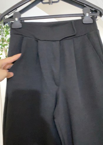 Siyah Kadın balazzo Kumaş Pantolon - Görsel 3