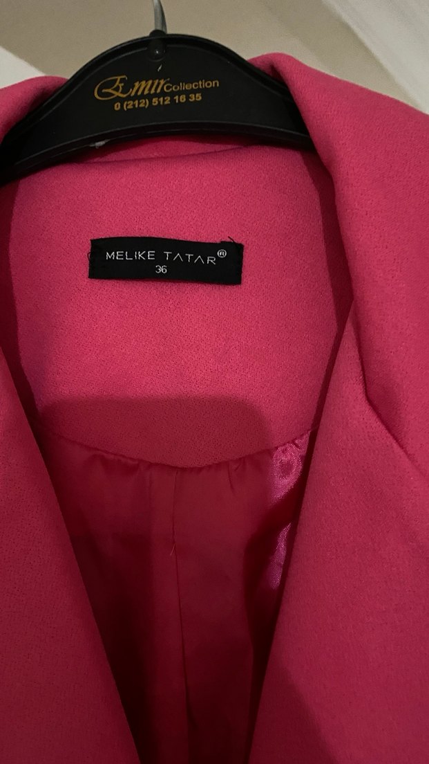 Pembe Düğmeli Kadın Blazer Ceket - Görsel 2