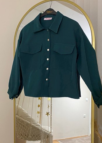 Düğmeli Koyu Yeşil Kadın tesettür etekli Takım - Görsel 3