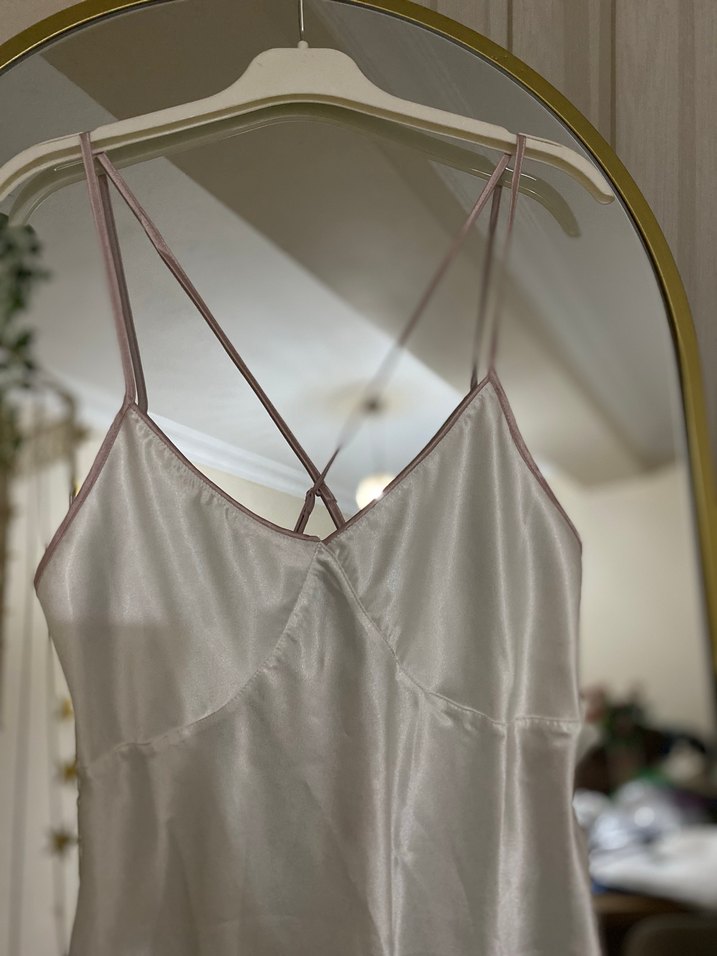 Nakışlı Beyaz Midi Kadın Sabahlık - Görsel 4