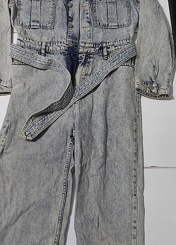 Kadın jeans tulum. - Görsel 2