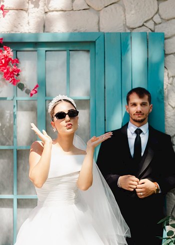 Straplez Beyaz A Kesim Uzun Gelinlik - Görsel 4