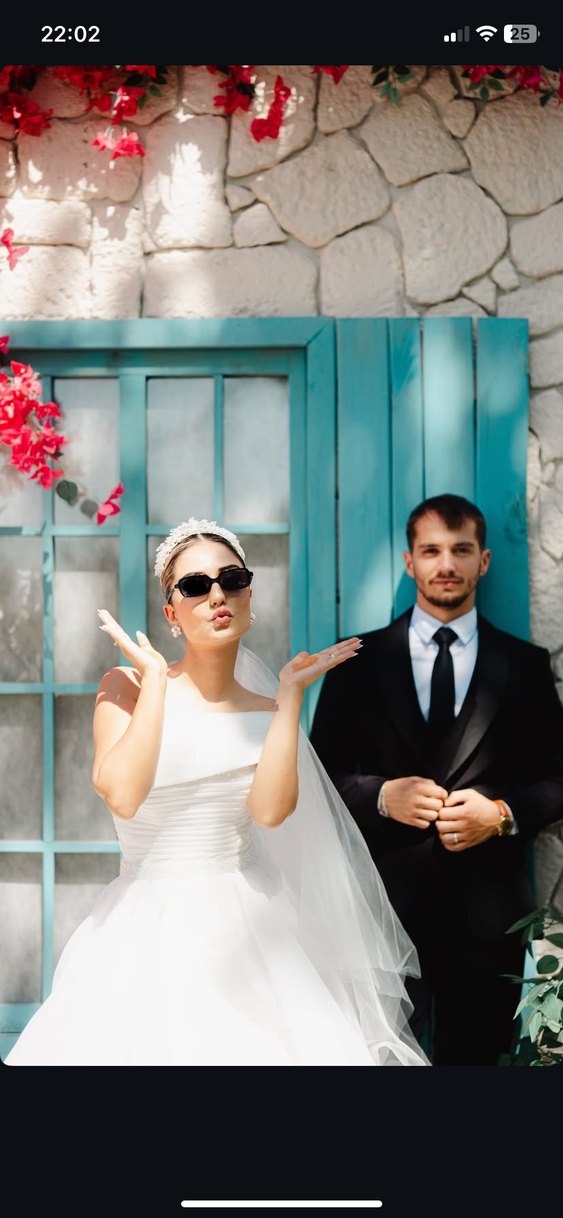 Straplez Beyaz A Kesim Uzun Gelinlik - Görsel 4