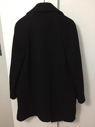 s Beden siyah Renk Oversize kesim siyah kaşe kaban