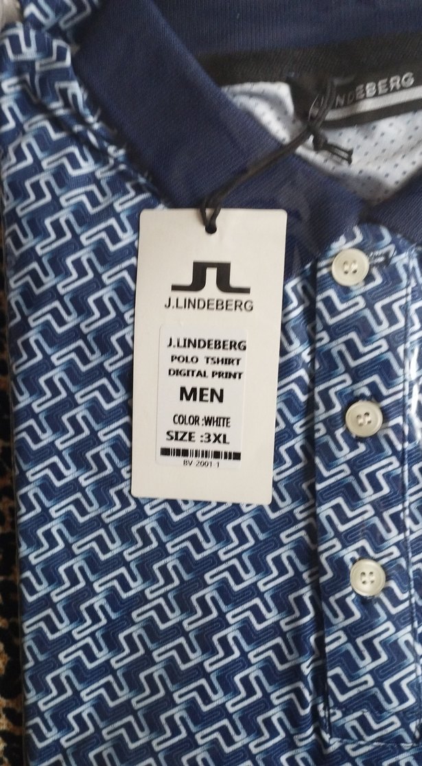 J.Lindeberg Lacivert Desenli Erkek Polo Tişört - Görsel 2