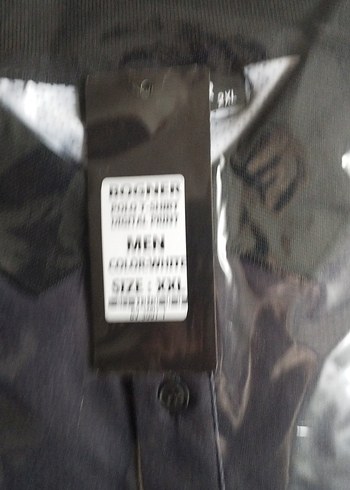 Erkek Siyah Baskılı Polo Tişört XXL - Görsel 2