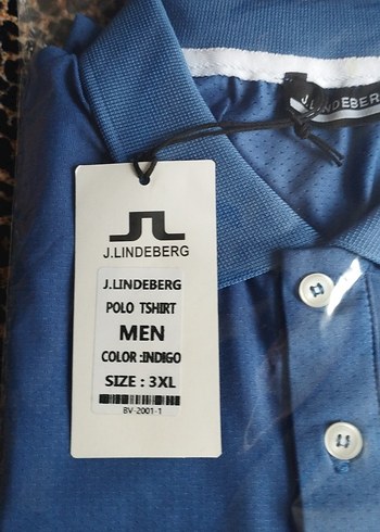 J.Lindeberg Erkek Mavi Polo Tişört - Görsel 2