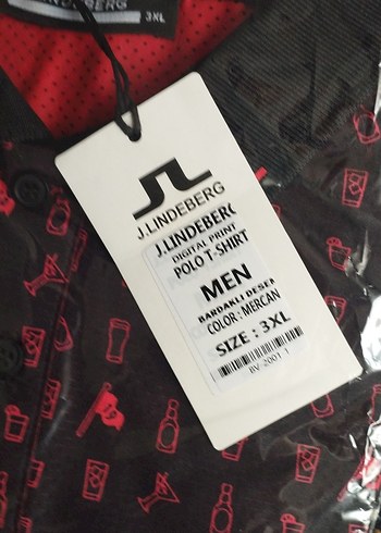 Bordo Baskılı Erkek Polo Tişört - Görsel 2