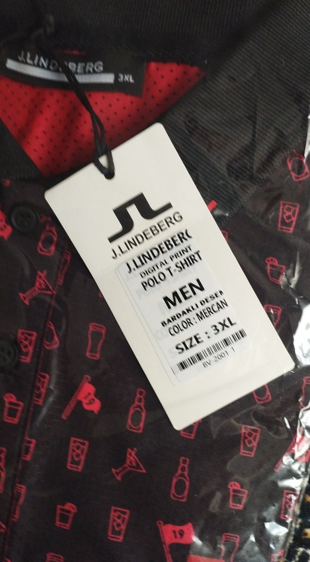 Bordo Baskılı Erkek Polo Tişört - Görsel 2