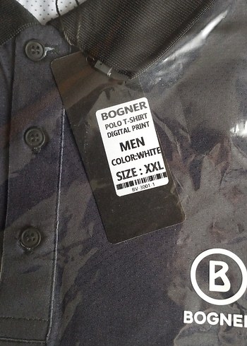 Erkek Siyah Desenli Polo Tişört XXL - Görsel 2