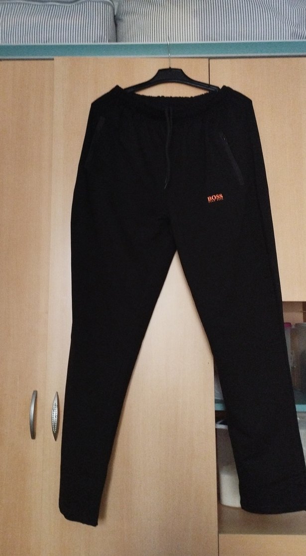 BOSS Siyah Fermuarlı Erkek Eşofman Altı - Görsel 4