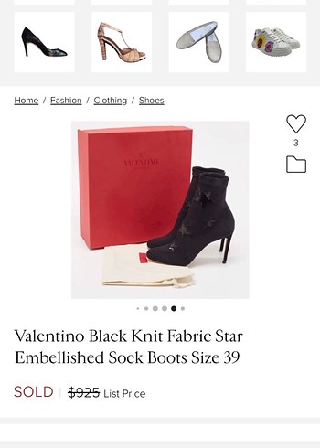 41 Beden Valentino Garavani Siyah Nakışlı Yüksek Topuklu Kadın Bot