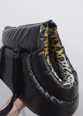 Köpek Taşıma Çantası peluş Leopar
