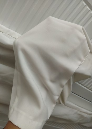 Beyaz Keten Transparan Uzun Tulum - Görsel 5