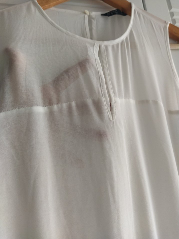 Beyaz Keten Transparan Uzun Tulum - Görsel 2