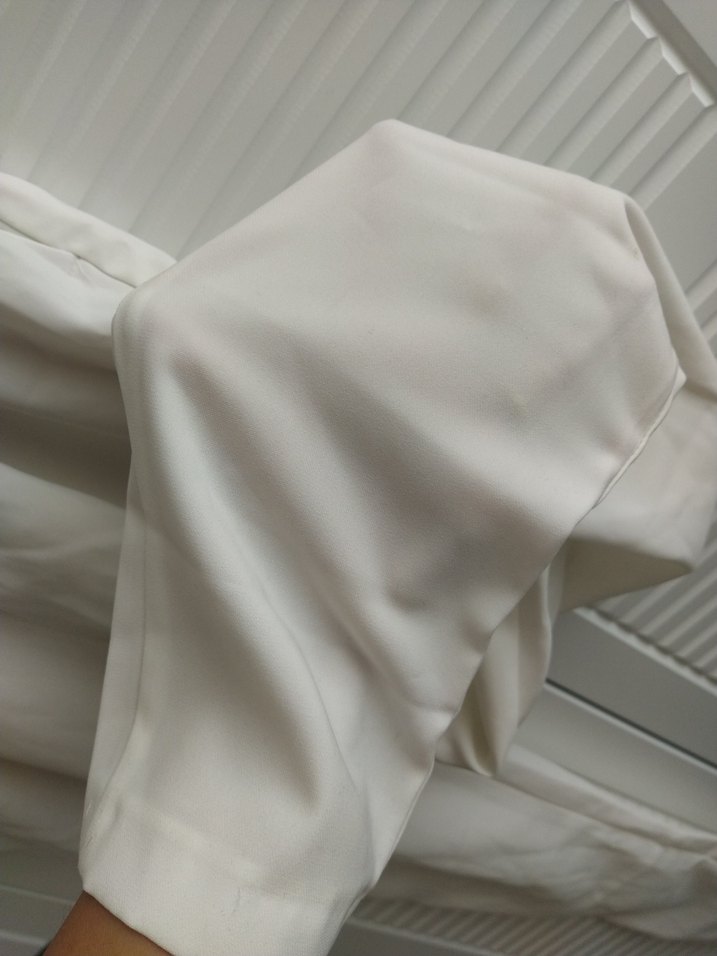 Beyaz Keten Transparan Uzun Tulum - Görsel 5