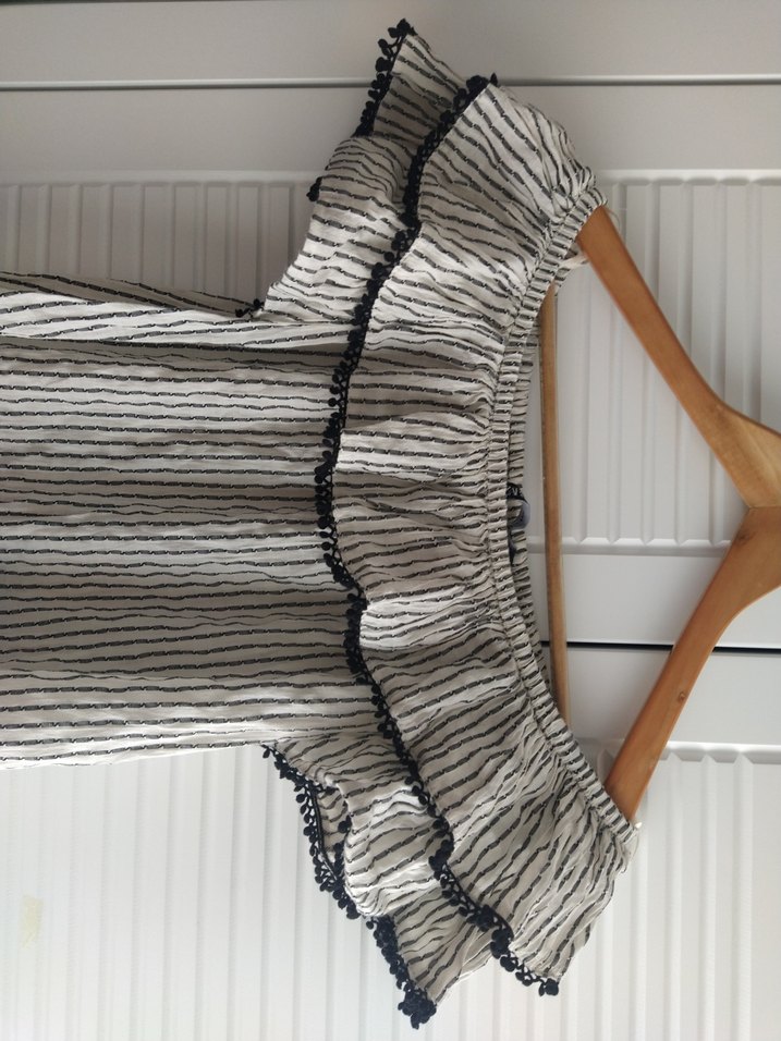 Askılı, Fırfırlı Bohem Midi Elbise - Görsel 2