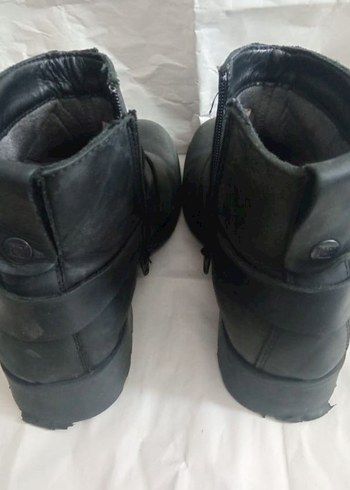 Erkek Siyah Deri Biker Botlar - Görsel 5