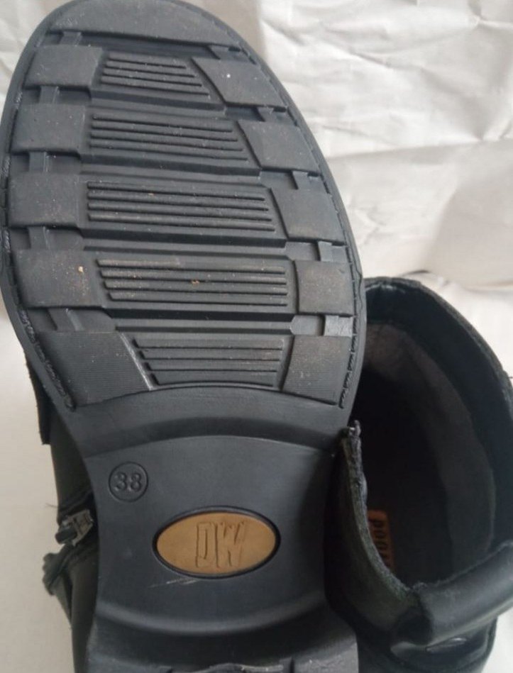 Erkek Siyah Deri Biker Botlar - Görsel 3