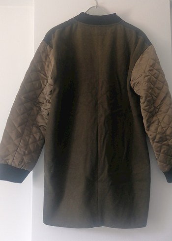 Uzun Kollu Fermuarlı Kadın Kaban - Görsel 3