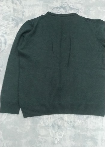 V Yaka Erkek Yün Kazak - Görsel 3