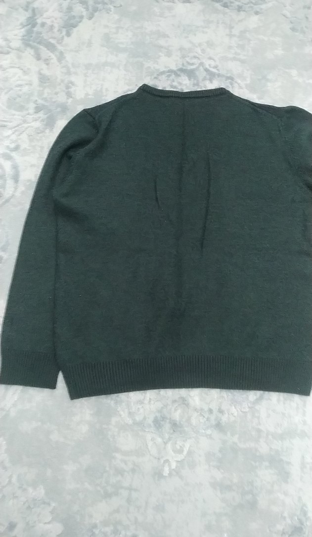 V Yaka Erkek Yün Kazak - Görsel 3