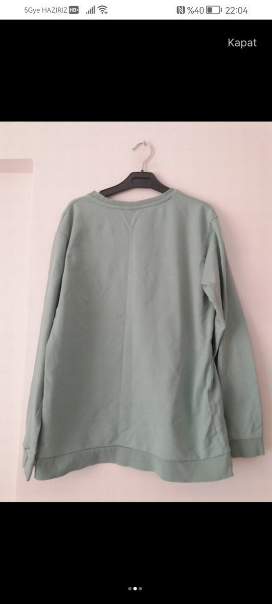 Uzun Kollu Basic Sweatshirt - Görsel 2