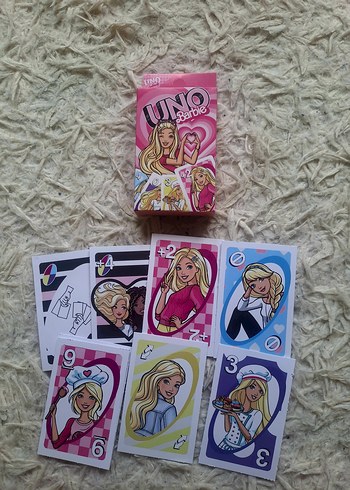 Barbie Temalı Pembe UNO Kart Oyunu