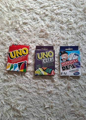 UNO, UNO Flip! ve Monopoly Deal Kart Oyun Seti