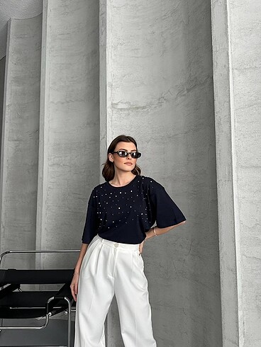 Zara taşlı tişört