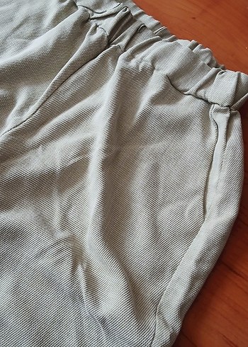 diğer Beden Gri Kadın Keten Kumaş Pantolon