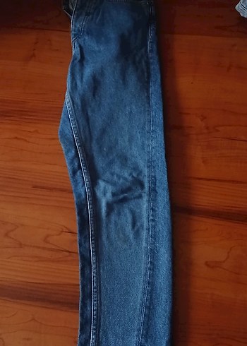 Kadın Koyu Mavi Midi Denim Pantolon