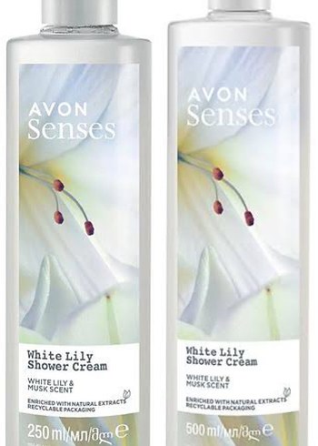 Avon Senses Beyaz Zambak Duş Kremi 500 ml+250 ml