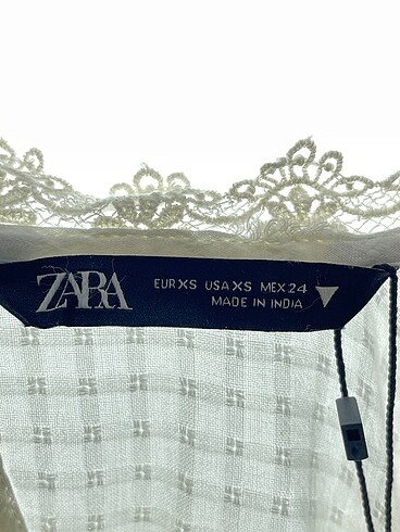 xs Beden beyaz Renk Zara Mini Üst %70 İndirimli.