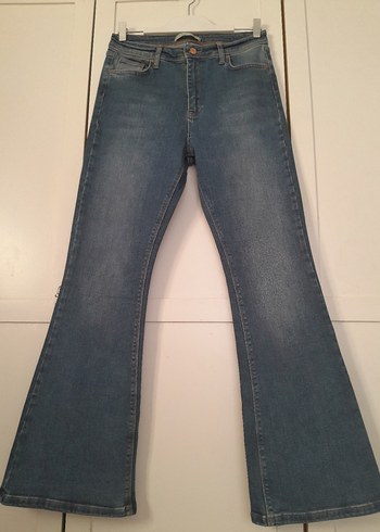 Diğer Yuksek Bel Bootcut Flare Jean Pantolon 32 Beden Likrali