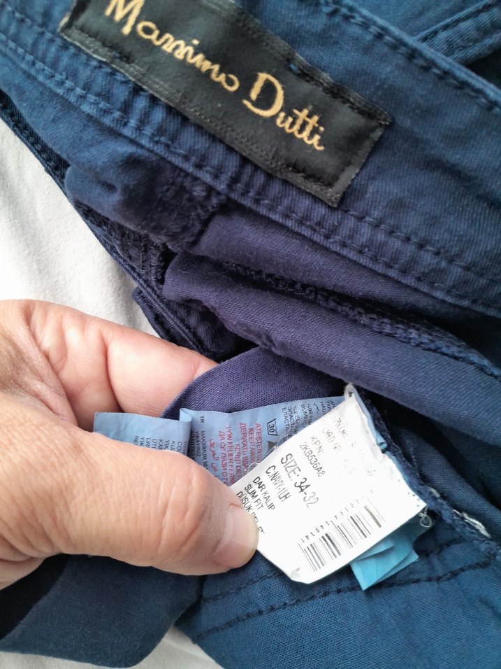 Massimo Dutti SlimFit Keten Pantolon 34 Beden — görsel 8/9