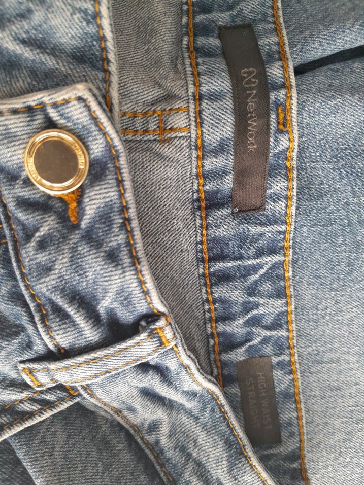 Network Yüksek Bel Straight Fit Jean 30 Beden Likralı — görsel 8/11