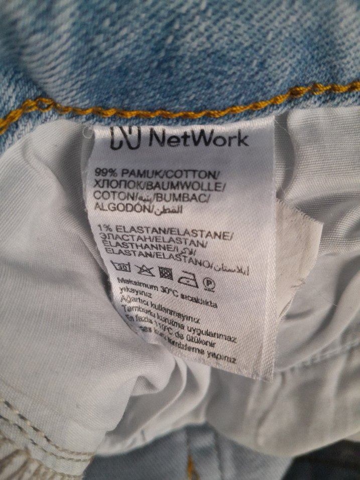 Erkek Network Straight Fit Jean Pantolon 31 Beden Likralı — görsel 9/10