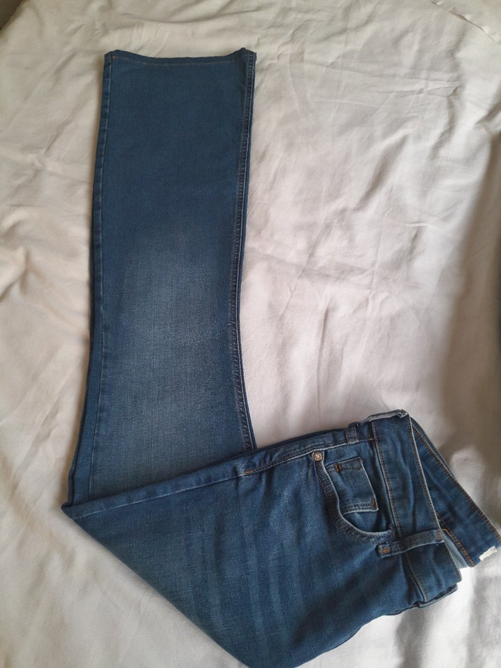 River Island Flare İspanyol Paça Jean 38 M Beden Likralı — görsel 6/9