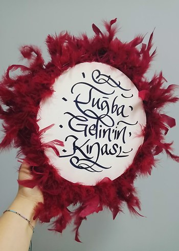 Kına Gecesi İçin El Yapımı Kına Tefi