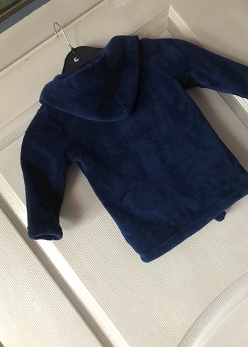 Erkek Çocuk Lacivert Kapüşonlu Bornoz - Görsel 6