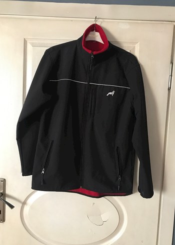 l/xl Beden Fermuarlı Siyah Biker Tarzı Erkek Polar