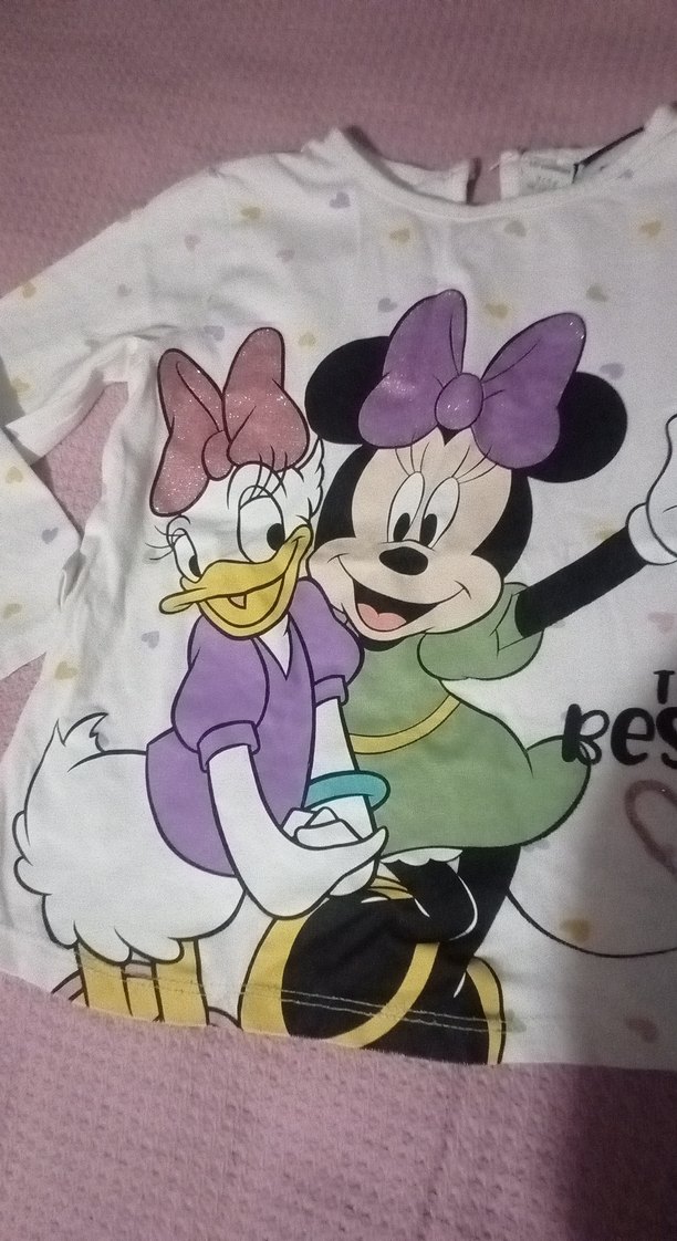 Kız Çocuk Uzun Kollu Baskılı Tişört - Görsel 3