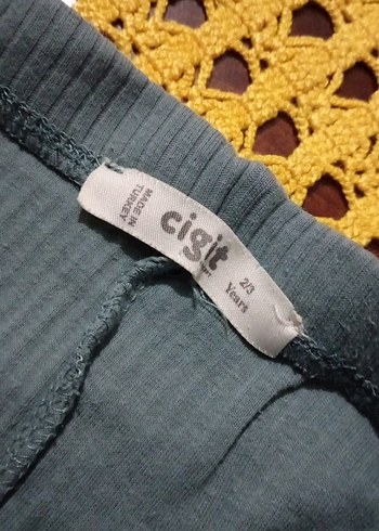 Trendy turkuaz,camel Tayt - Görsel 3