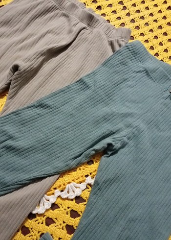 Trendy turkuaz,camel Tayt - Görsel 2