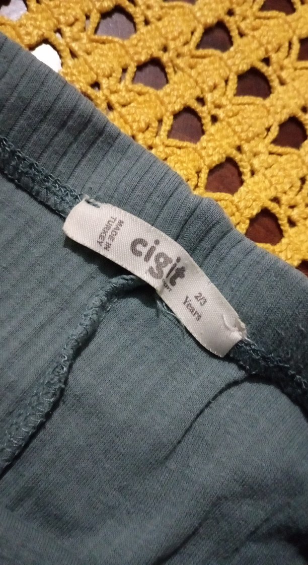 Trendy turkuaz,camel Tayt - Görsel 3