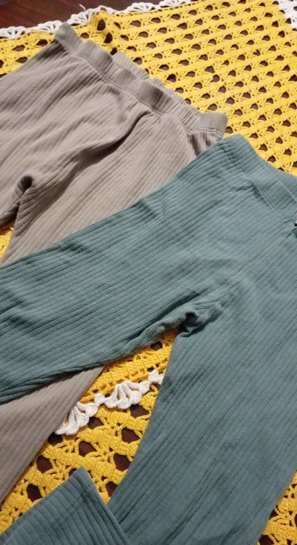 Trendy turkuaz,camel Tayt - Görsel 2